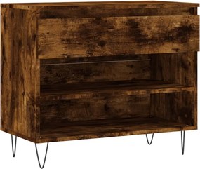 vidaXL füstös tölgy színű szerelt fa cipősszekrény 70 x 36 x 60 cm