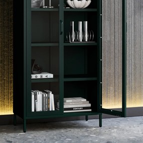 ANGELO vitrin, 800 x 1850 x 450 mm, Modern: palackzöld