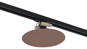 Modern bronz mennyezeti lámpa 1 fázisú sínrendszerhez 2 lámpával - Iconic Pulley