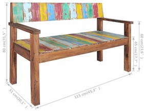 tömör újrahasznosított fapad 115 cm