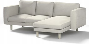 Dekoria Norsborg 3 személyes kanapé huzat Ikea székkel, szürke