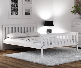 AMI nábytek Fehér fenyőfa ágyl Naxter 160x200