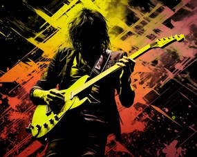 Poszter 76x60,5cm Gitár Szenvedély Villanyszerelő