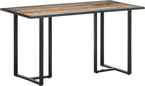 vidaXL tömör újrahasznosított fa étkezőasztal 140 cm