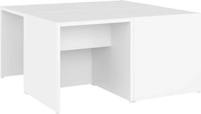 vidaXL 4 db fehér szerelt fa dohányzóasztal 33 x 33 x 33 cm