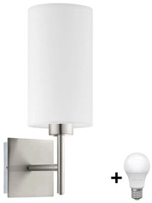 Eglo - LED Fali lámpa TUNJA 1xE27/60W/230V matt króm/fehér