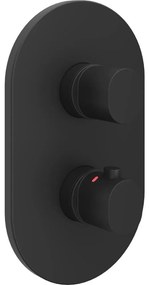 Ravak X070469 - Termosztátos zuhanycsaptelep falba süllyesztett beépítéshez CHROME fekete