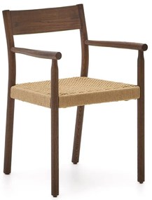 Barna-natúr színű tölgyfa étkezőszék Yalia – Kave Home