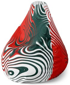 Pear babzsák kétszínű absztrakció - gyerek, színes