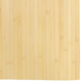 négyszögletű világos természetes bambusz szőnyeg 80 x 200 cm