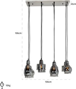 King Home BRYON -HL-0096 Függőlámpa 8x60W/E27 IP20