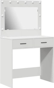vidaXL Öltözködőasztal fiókkal Fehér 78,5 x 41 x 135 cm Faanyag