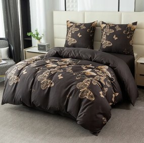 Mikroszálas ágyneműhuzat AURELIS sötétbarna Ágyneműhuzat mérete: 2 db 70 x 80 cm | 160 x 200 cm