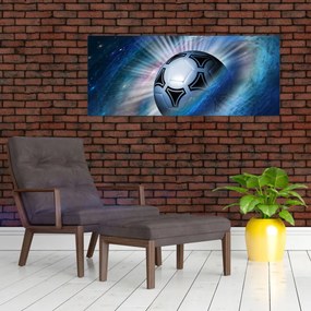 Kép - Futball a térben (120x50 cm)