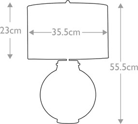 Elstead Lighting KARA DL-KARA-TL-BLUE Asztali lámpa 1x60W/E27