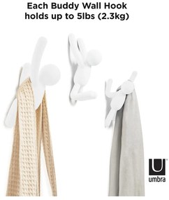 Fali műanyag akasztó szett 3 db-os Buddy – Umbra