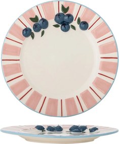 Rózsaszín-krémszínű desszertes kőedény tányér készlet 4 db-os ø 20,5 cm Carry – Bloomingville