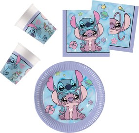 Disney Lilo és Stitch, A csillagkutya Angel Cute party szett 20 cm-es tányérral 36 db-os