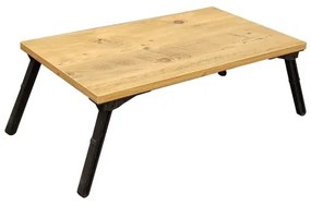 Ágyasztal GUSTO 24,5x60 cm bézs/fekete