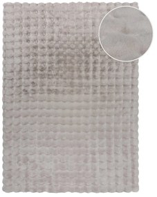 Világosszürke szintetikus szőrme szőnyeg 80x150 cm Waffle Faux Fur – Flair Rugs