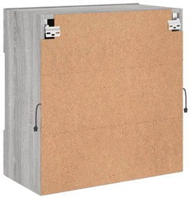 szürke sonoma színű fali TV-szekrény LED-ekkel 58,5x30x60,5 cm
