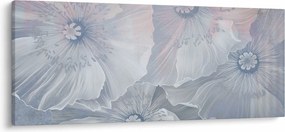 Kép - Kék virágok a falon (120x50 cm)