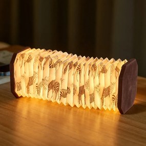 Sötétbarna szabályozható asztali lámpa (magasság 3,5 cm) Velvet Accordion – Gingko