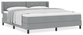 Boxspring Ágy matrac kényelmes, világosszürke színben, 180 x 200 cm-es szövet