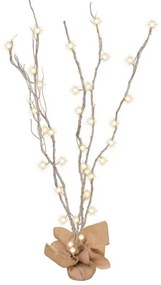 LED Karácsonyi dekoráció 40xLED/3xAA ezüst