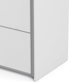 Verona fehér ruhásszekrény tolóajtókkal, 122 x 202 cm - Tvilum