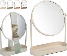 Dekoratív álló tükör kerek fém rendszerezővel 25cm 1db