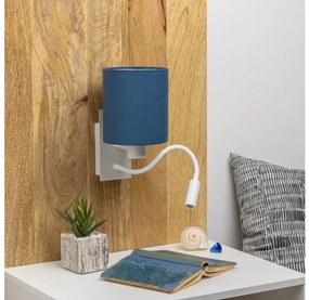 Brilagi - LED Fali lámpa NUBILA 1xE27/25W/230V+ LED/3W fehér/sötét kék BG1559+BG1575