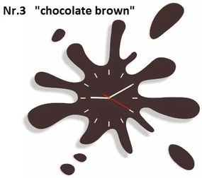 Modern falióra fröccsenő formájú sötétbarna