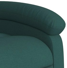 vidaXL sötétzöld szövet dönthető masszázsfotel