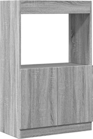 vidaXL szürke sonoma színű szerelt fa magasszekrény 63 x 33 x 100 cm