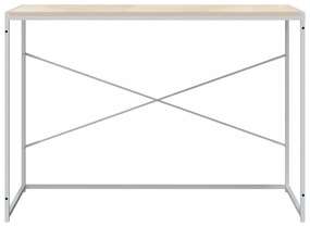 fehér-tölgyszínű szerelt fa számítógépasztal 110 x 60 x 70 cm