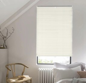 Pliszírozott redőny fehér 100x55 cm csavaros rögzítéssel vagy fúrás nélkül