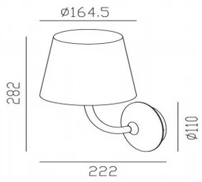Gardino LX1791 - VIOLA LED kültéri fali lámpa LED/7W/230V IP65