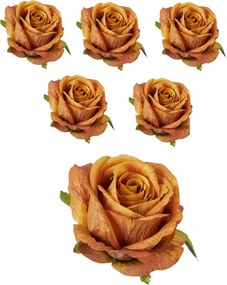 6x Mesterséges rózsa kötés fej bimbó mesterséges virágok rózsák