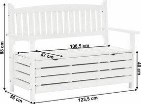Kerti lóca, fehér, 123,5 cm, DILKA