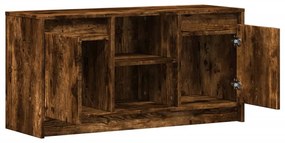 füstös tölgy színű szerelt fa LED-es TV-szekrény 100x34x50 cm