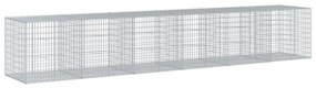 horganyzott vas gabion kosár fedéllel 600 x 100 x 100 cm