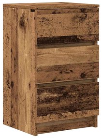 2 db antik fa éjjeliszekrények 3 fiókkal 39x35x65 cm