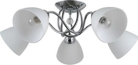 ITALUX PND-5643-5 LUGANO Mennyezeti Csillár Fehér, Króm E27 IP20