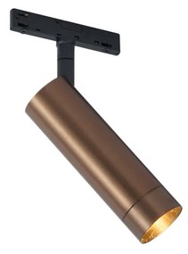 Modern sötét bronz spotlámpa 1 fázisú sínrendszerhez GU10 35mm - Slimline Uzzy