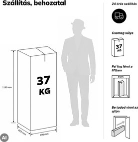 Polcos szekrény fiókokkal irodába, iratrendezőkhöz és dokumentumokhoz, nyitott polcok, fém, fehér, 800x2200x400 mm: ARIEL
