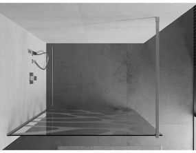 Mexen Kioto zuhanyparaván 110x200 cm 8 mm, króm, fehér kivitel, 800-110-101-01-97