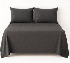 Flanel Lepedő 160×200 100% Pamut Lengyel Minőség Grafit Szín