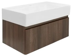 SAT Evolution Fürdőszobaszekrény mosdóval 78x30x44,8 cm dió matt SATEVO80NAU2