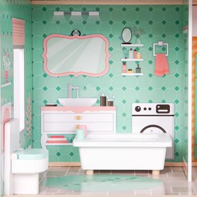 Nagy fa babaház mozgatható lifttel